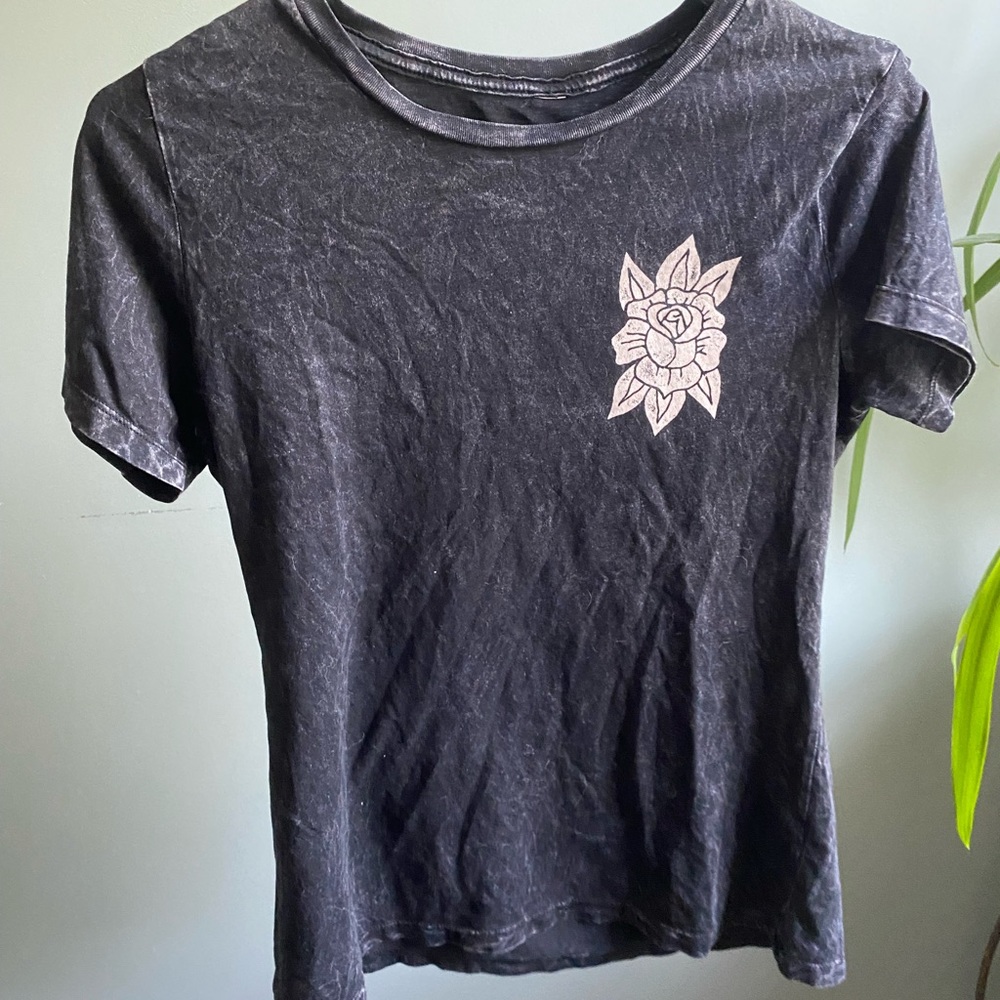 Acid wash tee